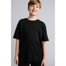 DeFacto %100 Pamuk Premium Oversize Kalın Tişört Erkek Çocuk G6486A826SM