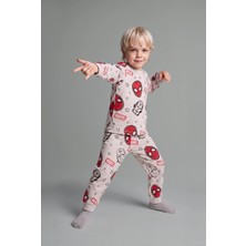 DeFacto %100 Pamuklu Marvel Lisanslı Beli Lastikli Pijama Takımı Erkek Bebek F4579A525WN