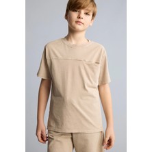 DeFacto %100 Pamuk New Regular Fit Bisiklet Yaka Kısa Kollu Tişört Erkek Çocuk G9417A826SM