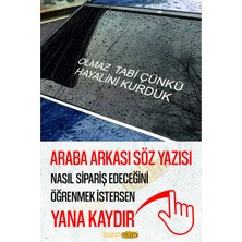 Turuncu Sticker Araba Cam Yazısı-Araba Sticker-Oto Sticker-Motosiklet Sticker