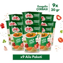 Snap Eats Hazır Çorba | Bardakta Ezogelin Çorbası | 20 gr | 9'lu Aile Paketi
