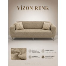Arife Home 3 Kişilik Koltuk Örtüsü A Kalite Tek Adet Kanepe Örtüsü Yıkanabilir Kayma Yapmayan Çekyat Örtüsü Koltuk Kılıfı Sofa Cover