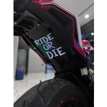 Turuncu Sticker Ride Or Die - RIDE OR DIE - Sticker  - Cam Sticker -  Motor Sticker  - Oto Sticker 15X19 Cm