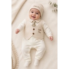 Beniizle Little One Nakışlı Şapkalı Kravatlı Erkek Bebek Tulum