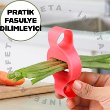 İnfeta Parmağa Geçirilen Çelik Fasulye Dilimleyici- Pratik Yeşil Fasulye Doğrayıcı Kesici Ayıklayıcı Aparat