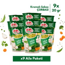 Snap Eats Hazır Çorba | Bardakta Kremalı Sebze Çorbası | 20 gr | 9'lu Aile Paketi