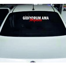Turuncu Sticker Otomobil motor arka cam yazısı sticker onun da hevesi bitti