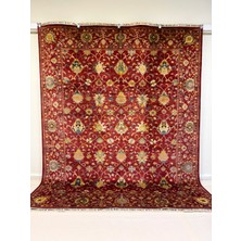 El Dokuma Afgan Halı Sultani Desenli Kök Boya 248 x 307 cm