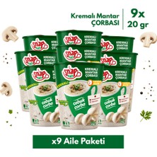 Snap Eats Hazır Çorba | Bardakta Kremalı Mantar Çorbası | 20 gr | 9'lu Aile Paketi