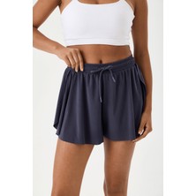 Genius Store Bol Kesim Taytlı Spor Şort Kadın-Şort