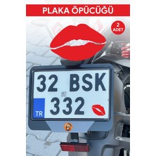 Turuncu Sticker Plaka Öpücük Sticker Etiket Motor Araba 2 Adet