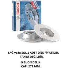 Bosch Arka Fren Diski Golf 6-7-8 T-Roc Jetta 6-7 Caddy Yeti Octavia Leon Altea A3 8p 8V A1 8x Q2 0986479C20
