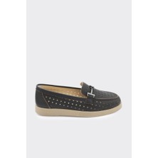 Derinet Hakiki Deri Comfort Taban Kadın Loafer