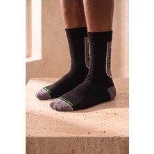 Bony Socks Erkek Havlu Tabanlı Padel Soket Çorap Siyah