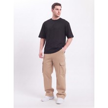 Wkm Erkek Gabardin Baggy Fit Kargo Pantolon