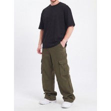 Wkm Erkek Gabardin Baggy Fit Kargo Pantolon