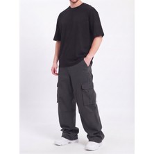 Wkm Erkek Gabardin Baggy Fit Kargo Pantolon