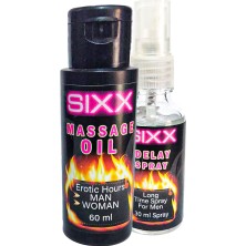 Sıxx 60 ml Erotikmasaj Yağı Yanında 30 ml Sıxx Deıaysprey