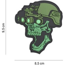 101INC Patch 3D Pvc Yesıl Kurukafa