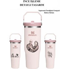 Stanley The Iceflow Flip Straw Pipetli Termos 0,89 L Özel Isimli Kişiselleştirilebilir Rose Quartz 1 Adet