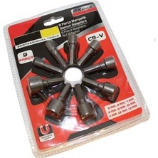 Belirtilmemiş 9 Parça Manyetik Somun Adaptörü Bits Lokma Adaptörü Seti 12-13 mm