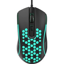 Zemira Aula S11 3600DPI Rgb Optik Mouse, Siyah