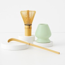 Zemira 3 Parça Matcha Çayı Fırça Bamboo Whisk Tutucu Bambu Kaşık Set MT155