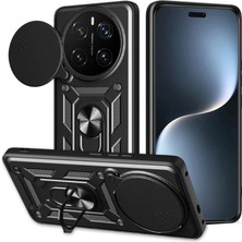 Nanospace Honor Magic 7 Pro Uyumlu Kamera Korumalı Sürgülü Yüzüklü Standlı Kapak