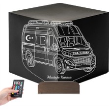 Luvivia Ambulans Paramedik Hediye Kişiye Özel 3D Lamba - Masa Gece Lambası