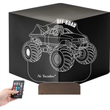 Luvivia Off Road Arazi Aracı Jeep Tasarım Kişiye Özel 3D Lamba - Masa Gece Lambası