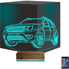 Luvivia Araba Jeep Duster Kişiye Özel 3D Lamba - Masa Gece Lambası