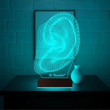 Luvivia Kulak Işitme Tasarım Kişiye Özel 3D Lamba - Masa Gece Lambası