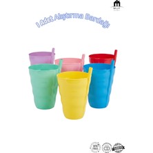 Muf Home Eğlenceli Pipetli Bardak Kendinden Pipetli Bardak Bebekleri Pipete Alıştırma Bardağı- Bpa Free (250ML) 1 Adet