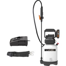 Zemira Worx WG829E 20VOLT 2.0AH. Li-Ion 5lt. Omuz Askılı Basınçlı Ilaçlama Dezenfektan Pompası
