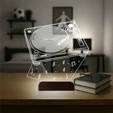 Luvivia Dj Mixer Müzik Kişiye Özel 3D Lamba - Masa Gece Lambası