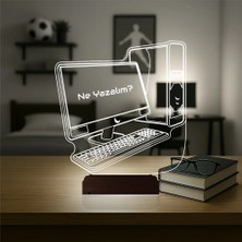 Luvivia Bilgisayar Tasarım Gamer Pc Kişiye Özel 3D Lamba - Masa Gece Lambası