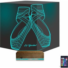 Luvivia Balerin Bale Ayakkabısı Kişiye Özel 3D Lamba - Masa Gece Lambası