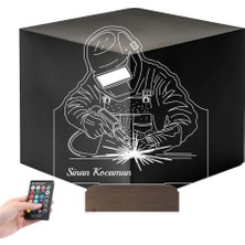 Luvivia Kaynakçı Tasarım Kişiye Özel 3D Lamba - Masa Gece Lambası