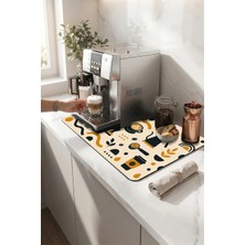 Valerine Life Kahve Espresso Makinesi Matı 35X45CM Çaycı Pad Su Geçirmez Brew Wave