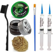 Smnr Havya  Ucu Temizleme Kremi,süngeri, 2uul 2,0mm Lehim Emme Fitili Krem Flux Yüzey Lehim Temizleme Seti TK07