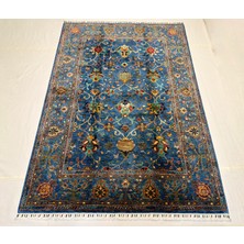 El Dokuma Afgan Halı Sultani Desenli Kök Boya 171 x 250 cm