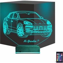 Luvivia Jeep Phosche Cayanne Kişiye Özel 3D Lamba - Masa Gece Lambası