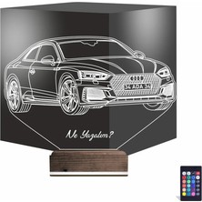 Luvivia Spor Araba Audi Kişiye Özel 3D Lamba - Masa Gece Lambası