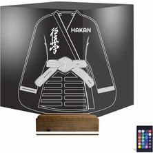 Luvivia Karate Tekvando Judo Kişiye Özel 3D Lamba - Masa Gece Lambası