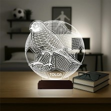 Luvivia Sarı Kanarya Futbol Topu Taraftar Kişiye Özel 3D Lamba - Masa Gece Lambası