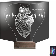 Luvivia Kalp Doktoru Cerrah Kişiye Özel 3D Lamba - Masa Gece Lambası