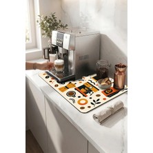 Valerine Life Kahve Espresso Makinesi Matı 35X45CM Çaycı Pad Su Geçirmez Midnight Mocha