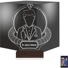Luvivia Doktor Hediye Tıp Erkek Kişiye Özel 3D Lamba - Masa Gece Lambası