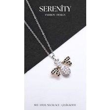 Serenity Bal Arısı Figürlü Çelik Kolye