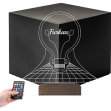 Luvivia Ampul Idea Tasarım Kişiye Özel 3D Lamba - Masa Gece Lambası